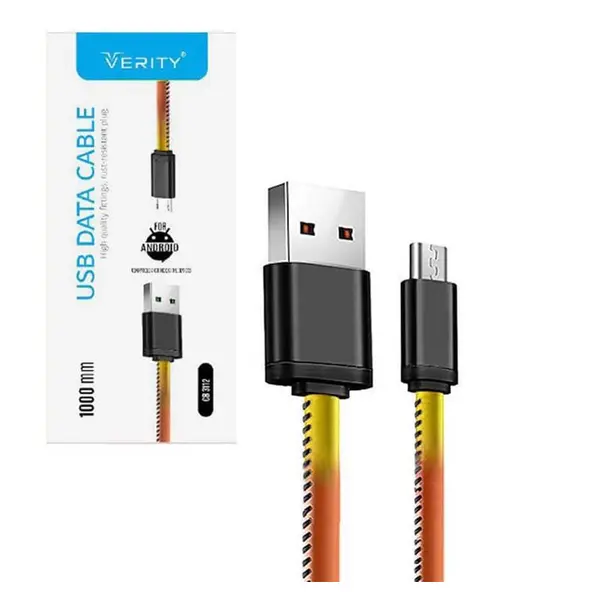 کابل میکرو یو اس بی Verity CB3112 1m با روکش چرمی Verity CB3112 1m MicroUSB Data & Charging Cable