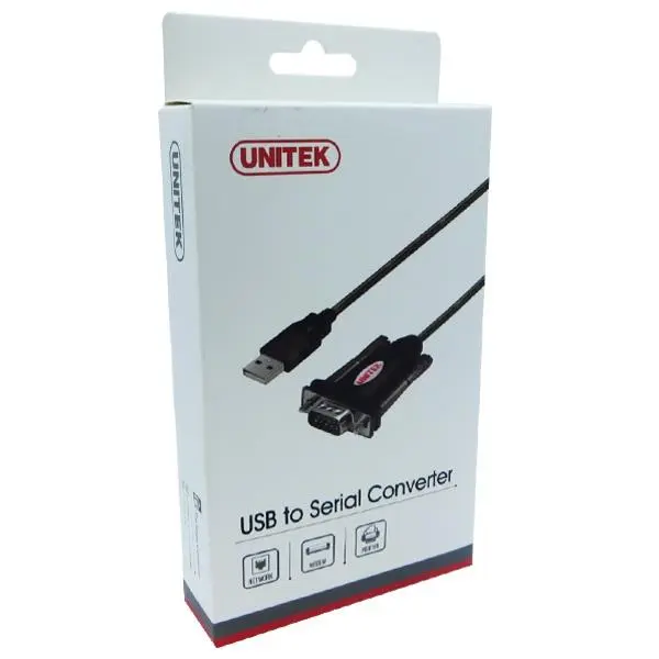 تبدیل 2.0 USB به Serial سریال RS232 یونیتک مدل Y-105 Unitek Y-105 USB 2.0 To Serial RS232 Data Converter MYGROUP USB TO RS232 CONVERTER