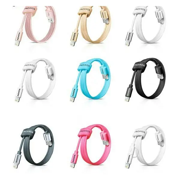 کابل لایتنینگ ای دیتا مدل سینک اند شارژ 2 در 1 به طول 100 سانتی متر Adata 2 In 1 Sync And Charge Lightning Cable 100cm