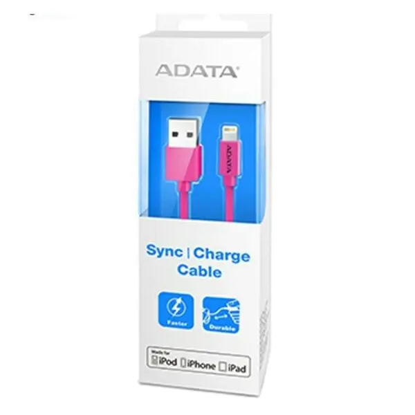 کابل لایتنینگ ای دیتا مدل سینک اند شارژ 2 در 1 به طول 100 سانتی متر Adata 2 In 1 Sync And Charge Lightning Cable 100cm