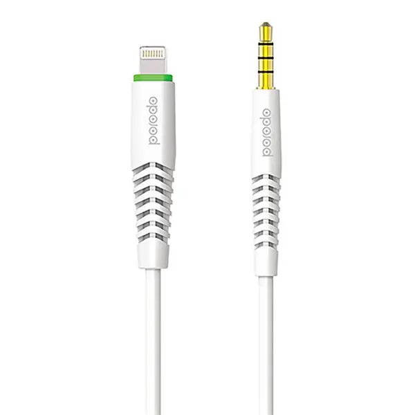 کابل تبدیل لایتنینگ به جک 3.5 میلی متری پرودو مدل PD-M8J150LX طول 1.2 متر Porodo PD-M8J150LX Lightning To AUX Cable 1.2m