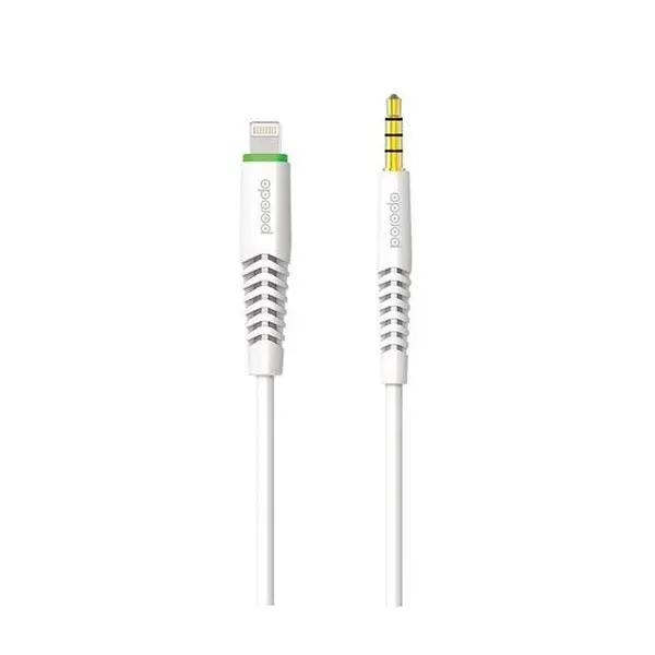 کابل تبدیل لایتنینگ به جک 3.5 میلی متری پرودو مدل PD-M8J150LX طول 1.2 متر Porodo PD-M8J150LX Lightning To AUX Cable 1.2m