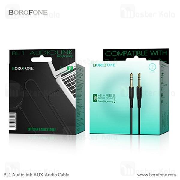 کابل انتقال صدا Aux بروفون Borofone BL1 Audio Cable Borofone BL1 Audiolink AUX 1m hempen audio cable