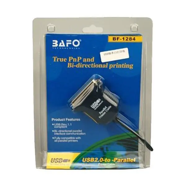 کابل تبدیل یو اس بی به پورت پرینتر موازی بافو BF-1284 BAFO Bafo BF-1284 USB to Centronix converter