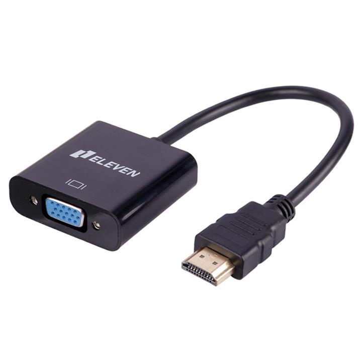 تبدیل Eleven CV1001 HDMI To VGA + کابل صدا و کابل Micro USB