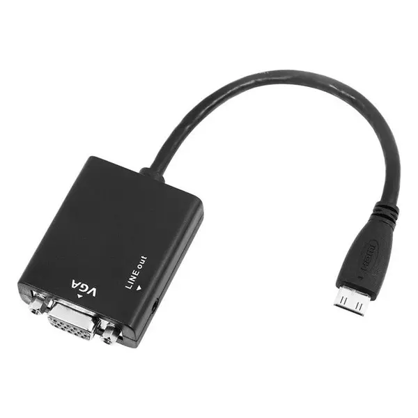 تبدیل HDMI به VGA همراه با کابل صدا امگا Omega HDMI To VGA With Audio Cable