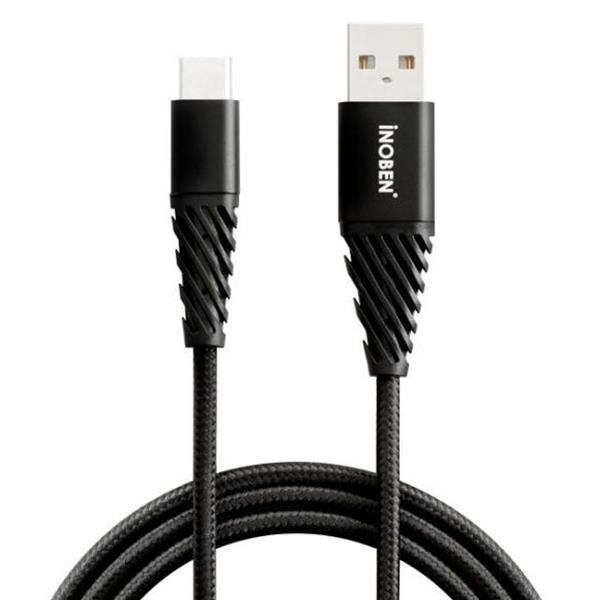 کابل شارژ inoben Type-C مدل braided طول 1.2 متر Cable Inoben Braided TypeC to TypeC black