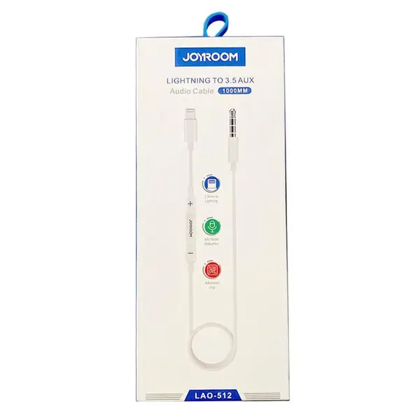 کابل و مبدل تبدیل Lightning به Jack 3.5m جوی روم Joyroom Lao-512