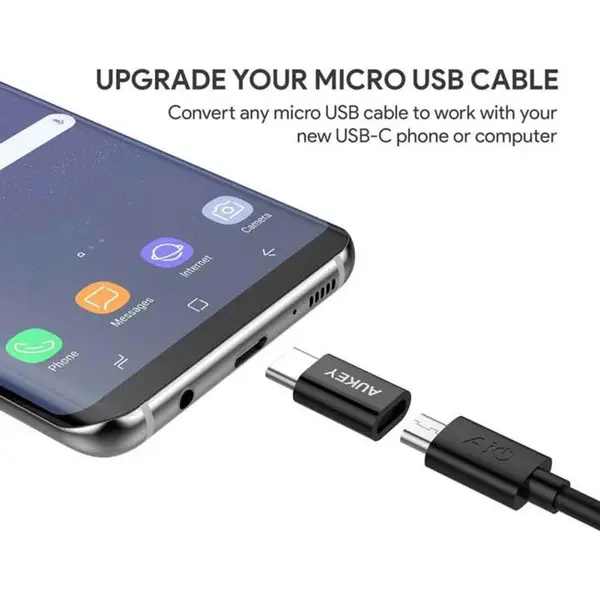مبدل microUSB به USB-C آکی مدل CB-A2 Aukey CB-A2 microUSB To USB-C