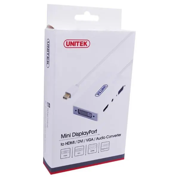 تبدیل MiniDisplay به HDMI,DVI,VGA یونیتک مدل Y-6354WH Unitek Y-6354WH Mini Display To HDMI,DVI,VGA With Audio Converter HDMI to VGA Display Converter With Audio - 3