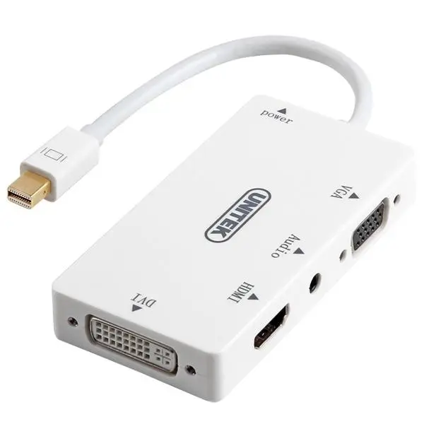 تبدیل MiniDisplay به HDMI,DVI,VGA یونیتک مدل Y-6354WH Unitek Y-6354WH Mini Display To HDMI,DVI,VGA With Audio Converter HDMI to VGA Display Converter With Audio - 5