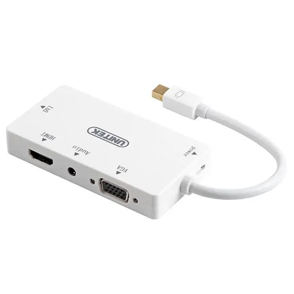 تبدیل MiniDisplay به HDMI,DVI,VGA یونیتک مدل Y-6354WH Unitek Y-6354WH Mini Display To HDMI,DVI,VGA With Audio Converter HDMI to VGA Display Converter With Audio - 2