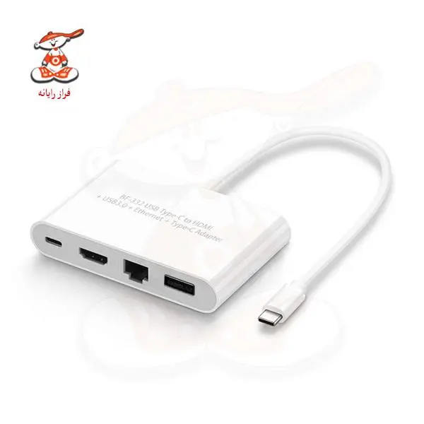 مبدل Type-c به LAN و USB3.0 و HDMI و Type-c مخصوص موبایل و مک بوک اونتن Onten