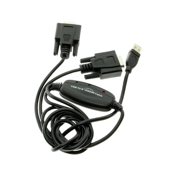 کابل تبدیل USB به 2x Serial بافو مدل BF-816 Bafo BF-816 USB to 2xSerial cable converter