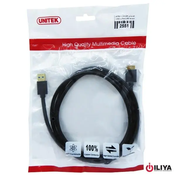 کابل تبدیل USB 3.0 به Micro-B یونیتک مدل Y-C462GBK طول 1.5 متر Unitek Y-C462GBK USB 3.0 To Micro-B Cable 1.5m - 3