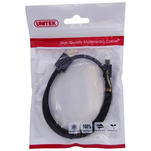 کابل تبدیل USB-A به microUSB-B یونیتک مدل Y-C454GBK به طول 0.5 متر Unitek Y-C454GBK USB-A to microUSB-B Cable 0.5m