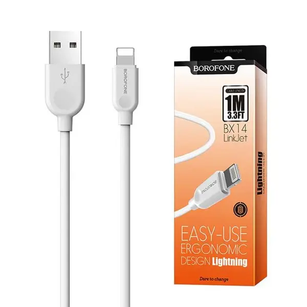 کابل تبدیل USB به لایتنینگ بروفون مدل BX14 طول 1 متر Borofone BX14 USB To Lightning Cable 1m - 3