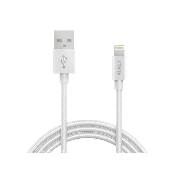 کابل تبدیل USB به لایتنینگ آکی مدل CB-D16 طول 1.2 متر Aukey CB-D16 USB To Lightning Cable 1.2m