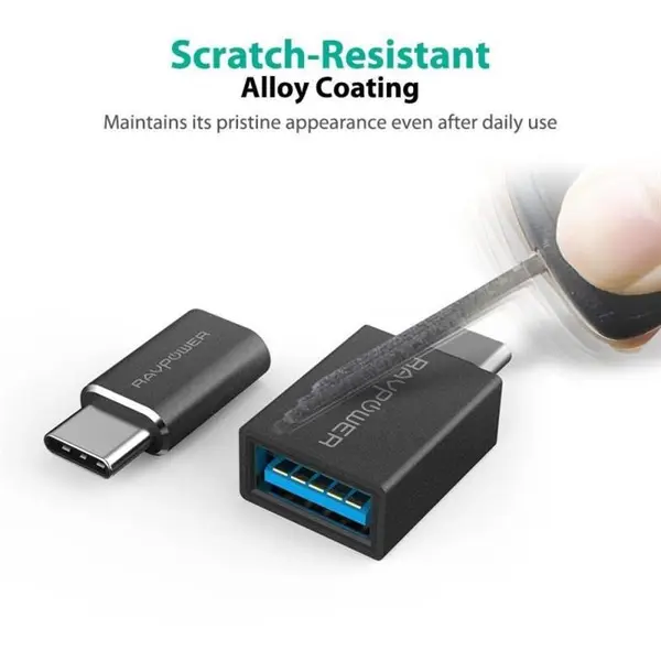 مبدل USB-C به microUSB/USB 3.0 راو پاور مدل RP-PC007 RavPower RP-PC007 USB-C to microUSB/USB 3.0 Converter