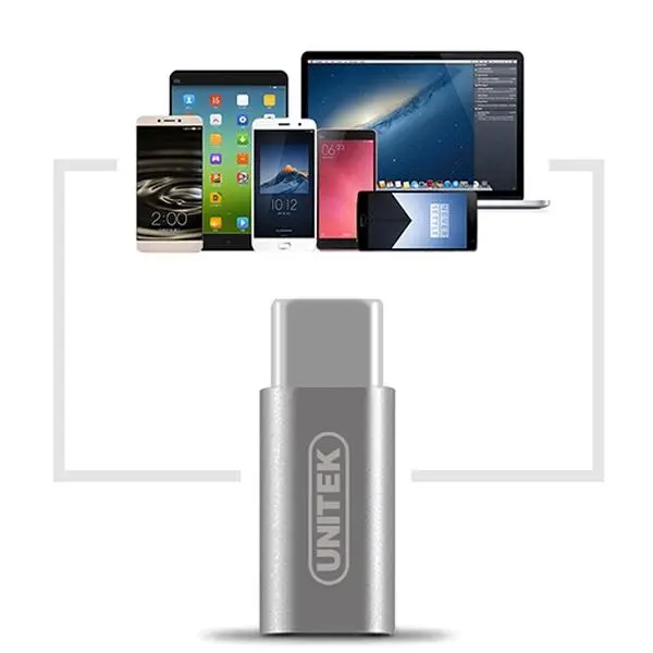 مبدل USB-C به Micro-USB یونیتک مدل Y-A027AGY Unitek Y-A027AGY USB-C To Micro-USB Adapter