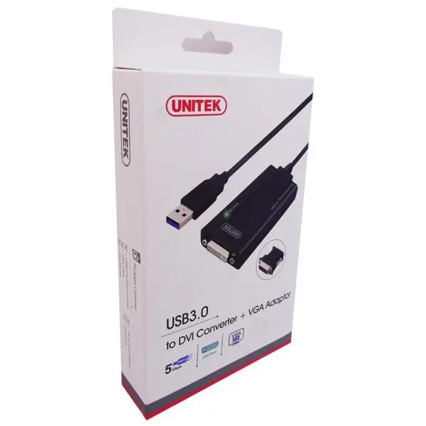 مبدل USB به DVI/VGA یونیتک مدل Y-3801 Unitek Y-3801 USB To DVI/VGA Adapter