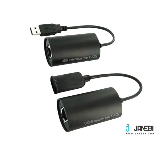 توسعه دهنده سیگنال USB Extender over Cat5 بافو BF-4902 BAFO Bafo BF-4902 USB2.0 Over Cat.5 Extender Adapter 40m - 4