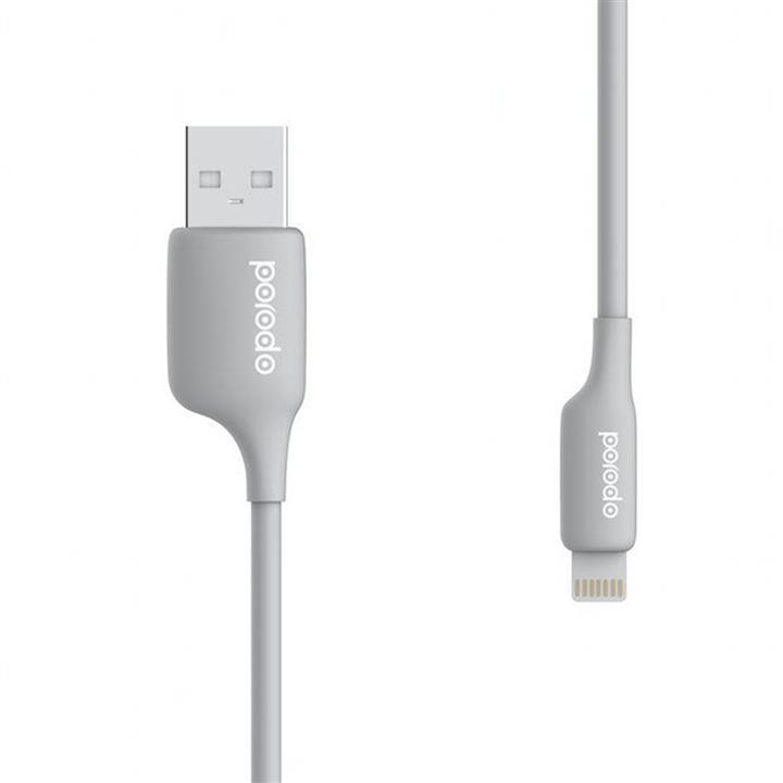 کابل تبدیل USB به لایتنینگ پرودو مدل L02GY  به طول 120 سانتی متر Porodo L02GY USB To Lightning Cable 120cm