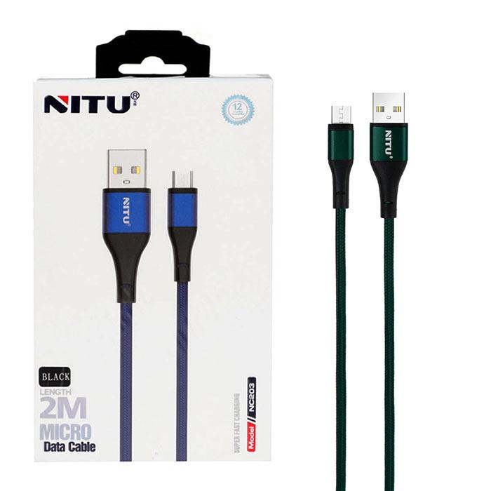 کابل USB به MICRO-USB نیتو NITU NC203 طول 2 متر 3 آمپر NITU USB To MICRO Cable NC203 2M 3A