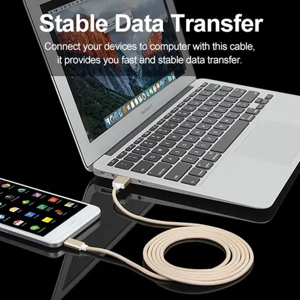 کابل تبدیل USB به لایتنینگ/Micro-USB یونیتک مدل Y-C4023GD طول 1.5 متر Unitek Y-C4023GD USB To Micro-USB/Lightning Cable 1.5m