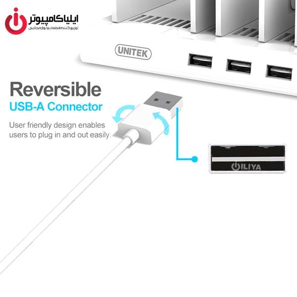 کابل تبدیل USB به microUSB یونیتک مدل Y-C4035WH طول 1 متر -