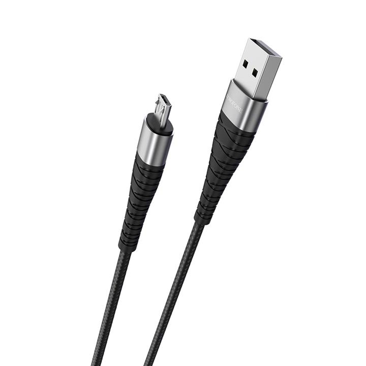 کابل تبدیل USB به Micro-USB بروفون مدل BX32 BOROFONE BX32 USB to MicroUSB Cable 1m