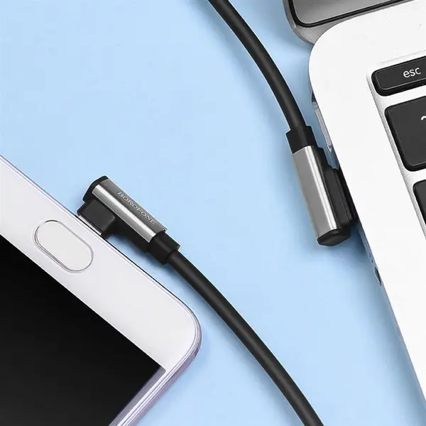 کابل تبدیل USB به microUSB بروفون مدل BU5 طول 1.2 متر BOROFONE BU5 USB to microUSB Cable 1.2m - 3