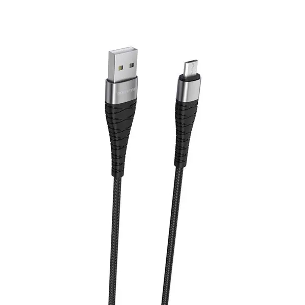 کابل تبدیل USB به Micro-USB بروفون مدل BX32 BOROFONE BX32 USB to MicroUSB Cable 1m