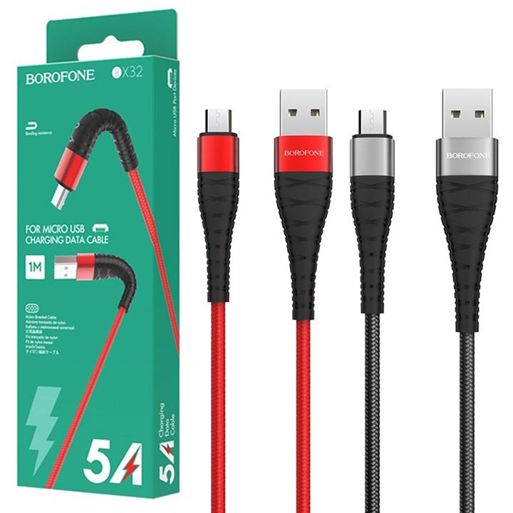 کابل تبدیل USB به Micro-USB بروفون مدل BX32 BOROFONE BX32 USB to MicroUSB Cable 1m