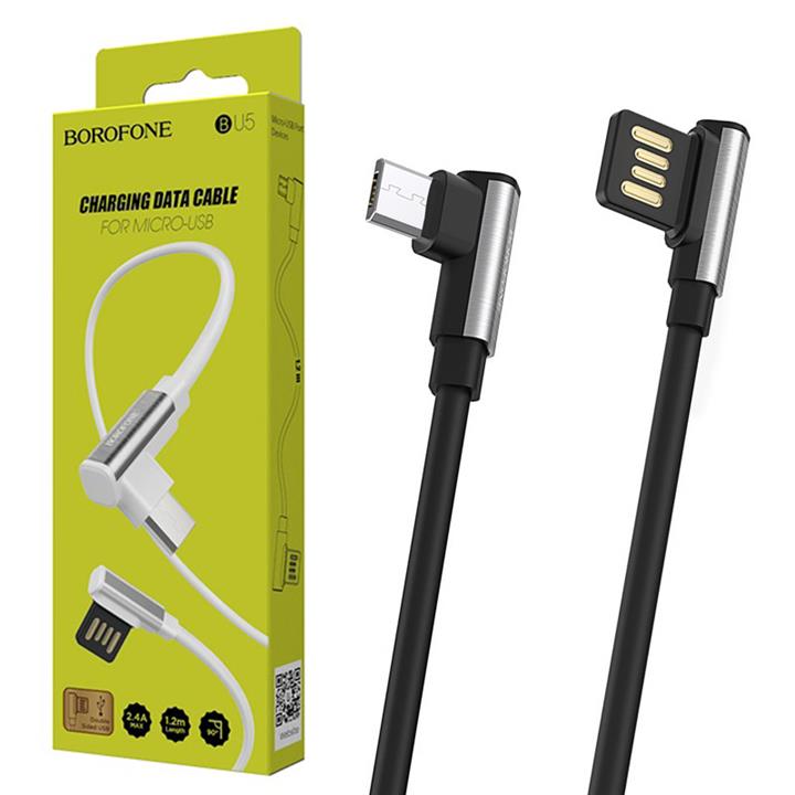 کابل تبدیل USB به microUSB بروفون مدل BU5 طول 1.2 متر BOROFONE BU5 USB to microUSB Cable 1.2m
