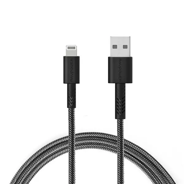 کابل تبدیل USB به لایتنینگ راو پاور مدل RP-CB012 طول 1.2 متر RAVPower RP-CB012 USB To Lightning Cable 1.2m
