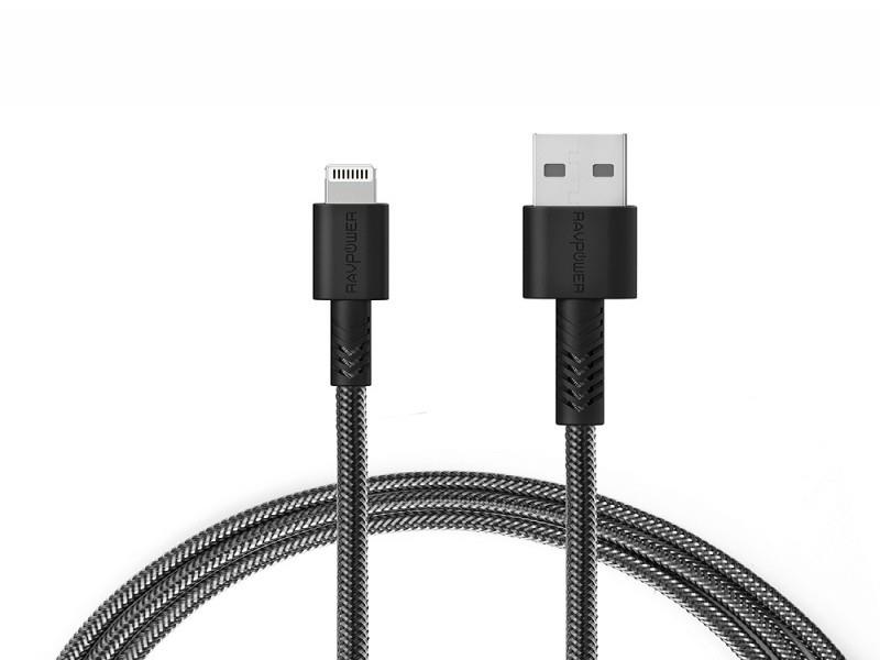 کابل تبدیل USB به لایتنینگ راو پاور مدل RP-CB012 طول 1.2 متر RAVPower RP-CB012 USB To Lightning Cable 1.2m
