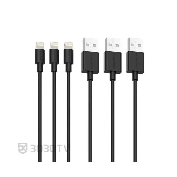 کابل تبدیل USB به لایتنینگ راوپاور مدل RP-CB045 بسته 3 عددی RAVPower RP-CB045 USB To Lightning Cable