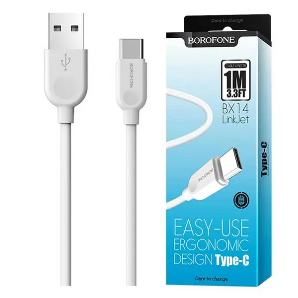 کابل تبدیل USB به USB-C بروفون مدل BX14 طول 1 متر - 2