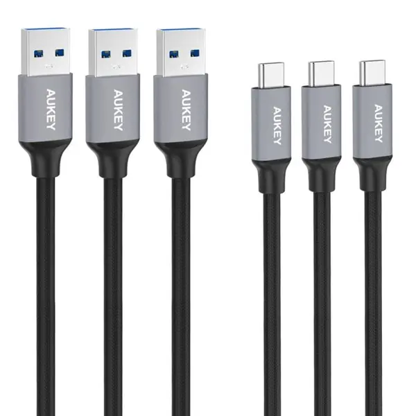 کابل تبدیل USB به USB-C آکی مدل CB-CMD1 طول 1 متر Aukey CB-CMD1 USB To USB-C 1m