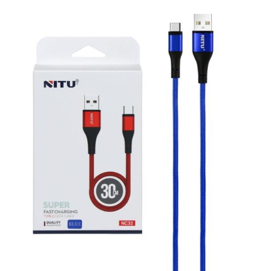 کابل تبدیل USB به USB-C نیتو مدل NC32 طول 0.30 متر