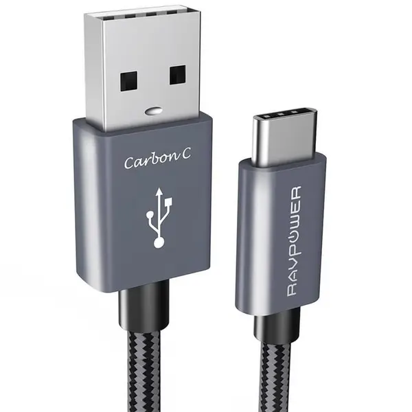 کابل تبدیل USB به USB-C راو پاور مدل RP-TPC005 طول 1.8 متر RAVPower RP-TPC005 USB To USB-C Cable 1.8m