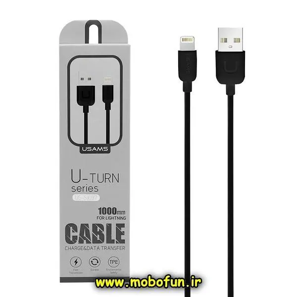 کابل تبدیل USB به لایتنینگ یوسمز مدل US-SJ097 طول 1 متر USAMS U-TURN Series USB To Lightning Cable US-SJ097 - 1m