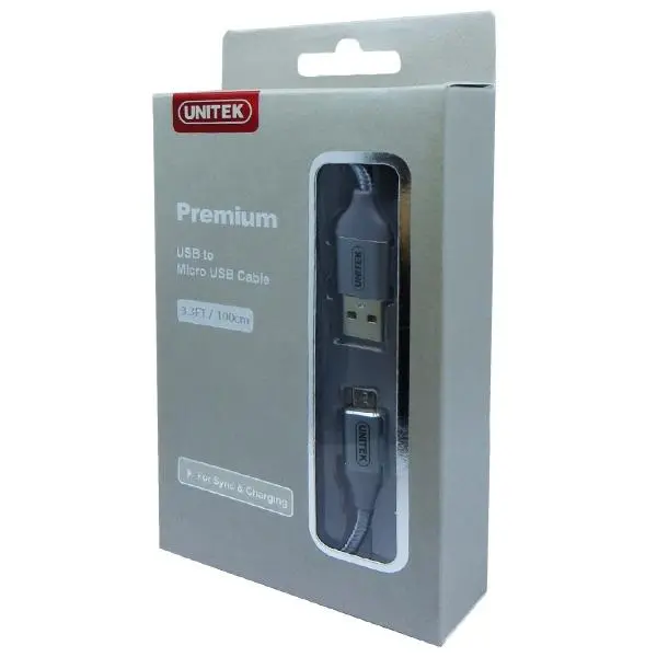 کابل میکرو USB یونیتک Y-C4026 به طول 1 متر Unitek Y-C4026AGY Micro USB Cable 1m