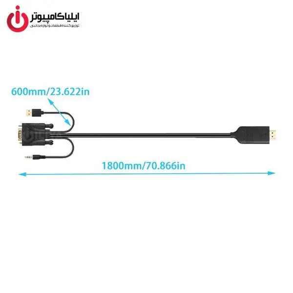 تبدیل تصویر VGA به HDMI برند آنتن مدل OTN-5152 Onten OTN-5152 VGA To HDMI Converter - 4