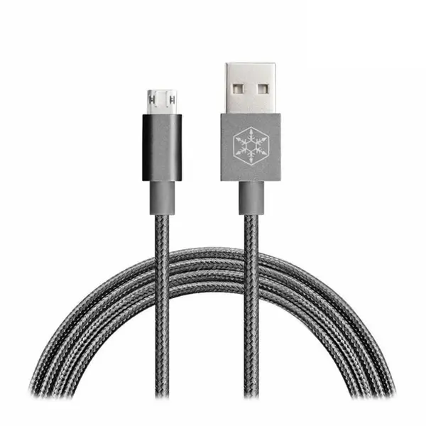کابل 0.5 متری Micro-B سیلورستون مدل CPU01 SilverStone CPU01 0.5m USB-A to Micro-B Cable