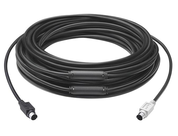 کابل افزایش طول 15 متری لاجیتک مناسب برای کنفرانس روم Group Logitech GROUP 15m Extended Cable for Large Conference Rooms