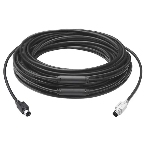 کابل افزایش طول 15 متری لاجیتک مناسب برای کنفرانس روم Group Logitech GROUP 15m Extended Cable for Large Conference Rooms