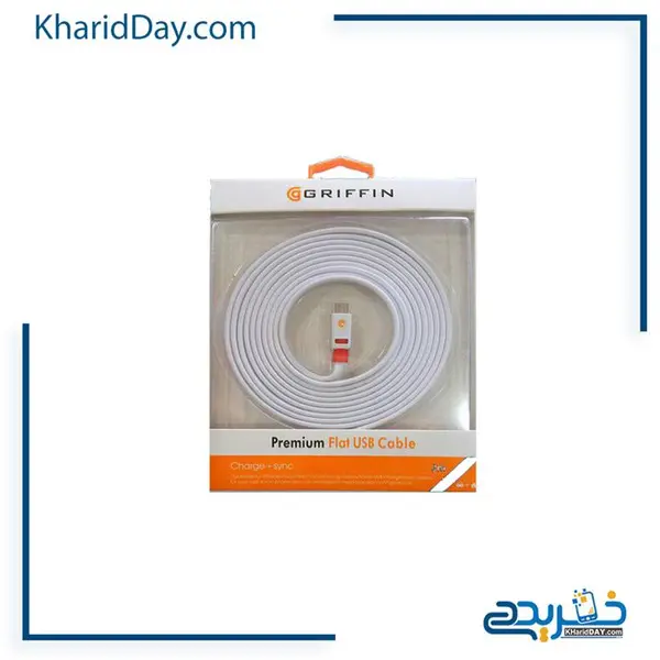 کابل 2 متری Griffin Premium Flat USB Cable
