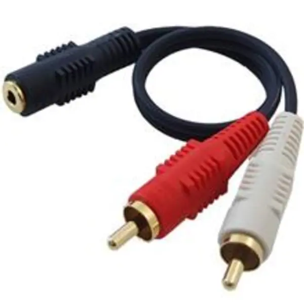 کابل تبدیل 2 جک RCA به درگاه 3.5 میلی متری استریو دایو مدل TA392 Daiyo TA392 2 RCA Plugs To 3.5mm Stereo Jack Cable